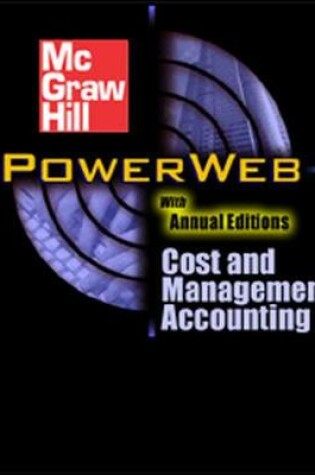 Cover of Introduction to Managerial Accounting w/Topic Tackler, Net Tutor & On-Line Learning Center w/PowerWeb Package