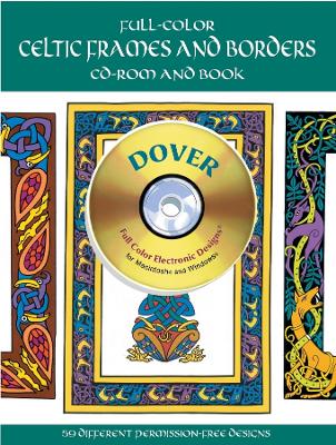 Book cover for Full-Color Celtic Frames and Borders CD-ROM and Book