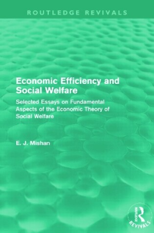 Cover of Economic Efficiency and Social Welfare (Routledge Revivals)