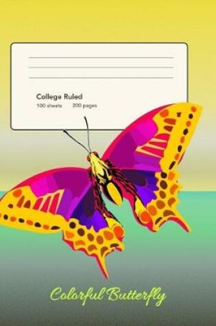 Cover of Colorful Butterfly Composition Ruled Notebook