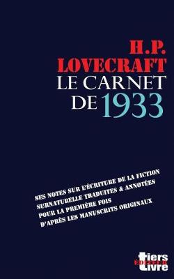 Book cover for Le carnet de 1933