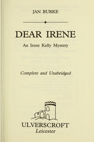 Cover of Dear Irene