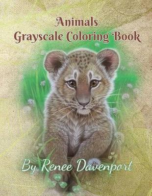 Book cover for Animals Grayscale Coloring Book