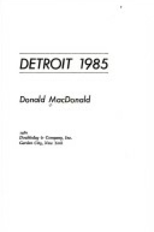 Cover of Detroit, 1985