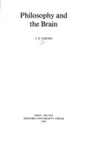 Cover of Philosophy and the Brain