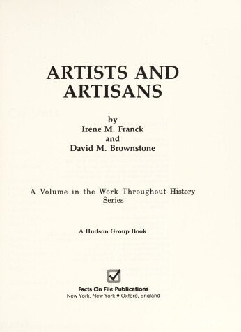 Book cover for Artists and Artisans