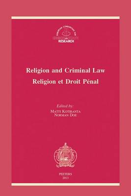 Book cover for Religion and Criminal Law - Religion et Droit Penal