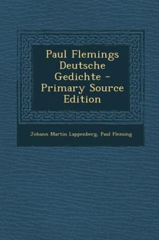 Cover of Paul Flemings Deutsche Gedichte