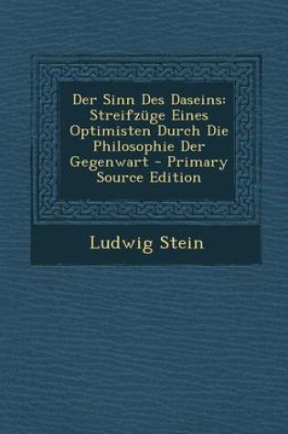 Cover of Der Sinn Des Daseins