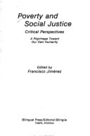 Cover of Poverty and Social Justice