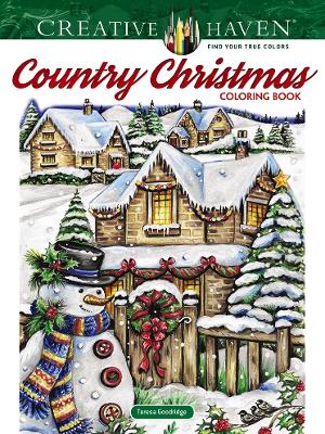 Book cover for Creative Haven Country Christmas Coloring Book