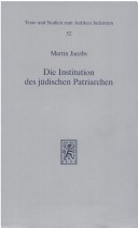 Cover of Die Institution Des Judischen Patriarchen