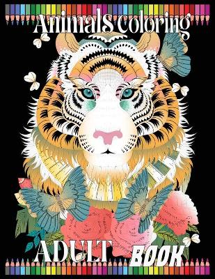 Book cover for Animals coloring adult book