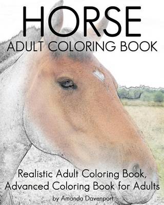 Book cover for Horse Adult Coloring Book