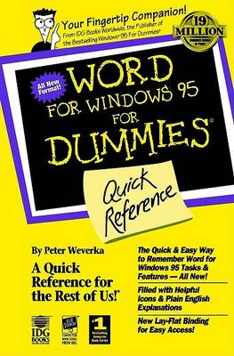 Cover of Word for Windows 95 for Dummies Quick Reference