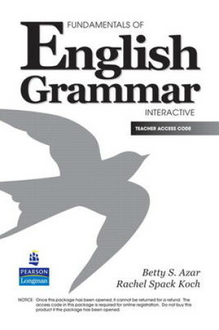 Cover of Fundamentals of English Grammar Interactive, Online Version, Instructor Access