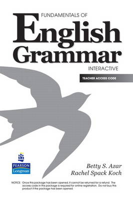 Book cover for Fundamentals of English Grammar Interactive, Online Version, Instructor Access