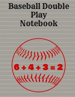 Book cover for Baseball Double Play Notebook, Graph Paper, 5x5 Grid