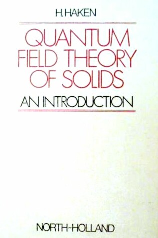 Cover of Quantum Field Theory of Solids