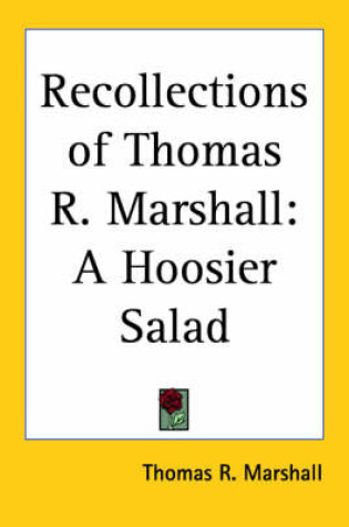Cover of Recollections of Thomas R. Marshall