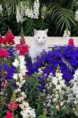 Book cover for White Cat in the Flower Garden Journal