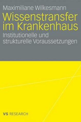 Cover of Wissenstransfer Im Krankenhaus