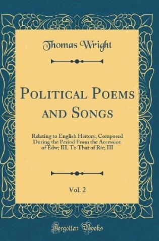 Cover of Political Poems and Songs, Vol. 2