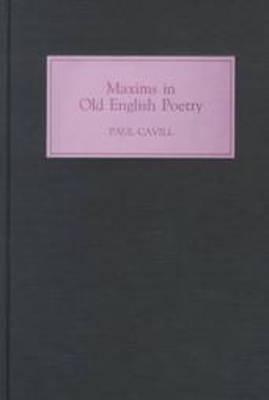 Book cover for Maxims in Old English Poetry