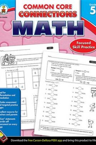Cover of Common Core Connections Math, Grade 5
