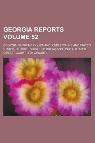 Cover of Georgia Reports Volume 52