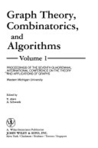 Cover of Graph Theory, Combinatorics, and Algorithms