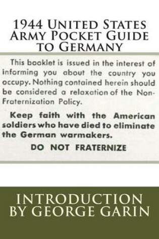 Cover of 1944 United States Army Pocket Guide to Germany