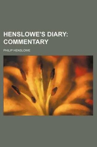 Cover of Henslowe's Diary; Commentary