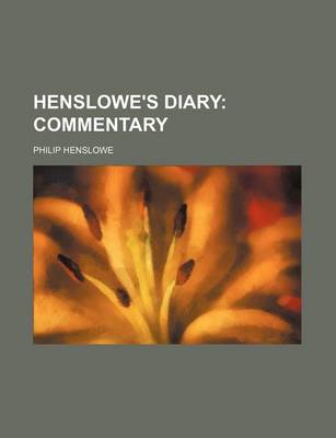 Book cover for Henslowe's Diary; Commentary