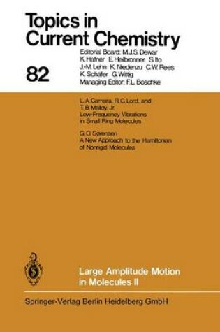 Cover of Large Amplitude Motion in Molecules II