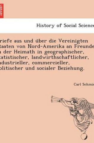 Cover of Briefe Aus Und U Ber Die Vereinigten Staaten Von Nord-Amerika an Freunde in Der Heimath in Geographischer, Statistischer, Landwirthschaftlicher, Industrieller, Commercieller, Politischer Und Socialer Beziehung.