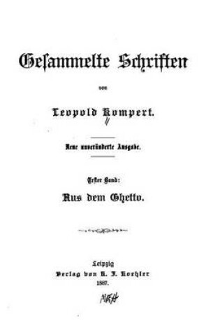 Cover of Gesammelte Schriften