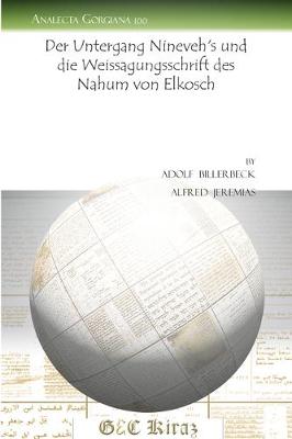 Cover of Der Untergang Nineveh's und die Weissagungsschrift des Nahum von Elkosch