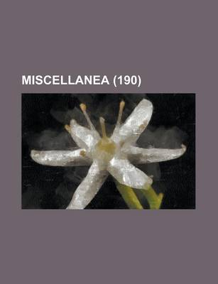 Book cover for Miscellanea (190)