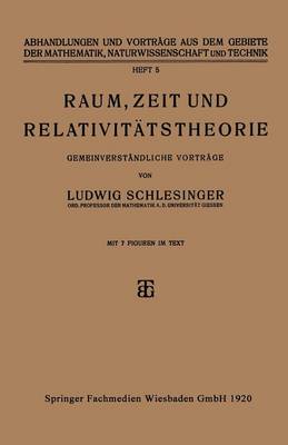 Book cover for Raum, Zeit und Relativitätstheorie