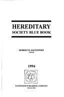 Book cover for Hereditary Society Blue Book, 1994