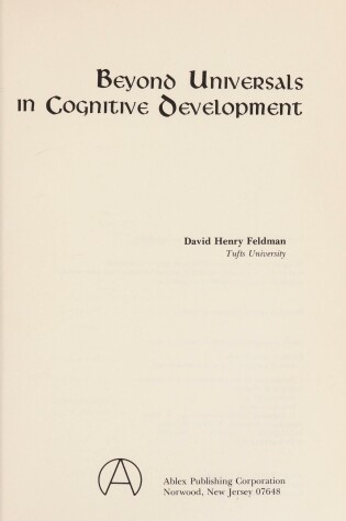 Cover of Beyond Universals in Cognitive Development