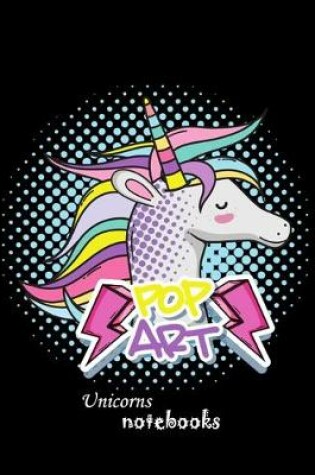 Cover of pop art Unicorns notebook