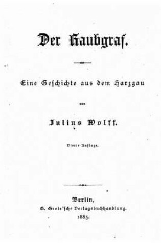 Cover of Der Raubgraf Eine Geschichte Aus Dem Harzgau