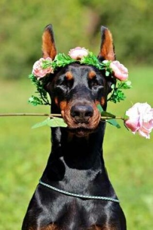 Cover of Floral Doberman Notebook