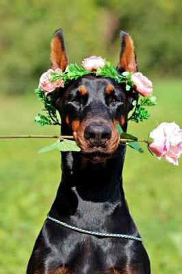 Book cover for Floral Doberman Notebook