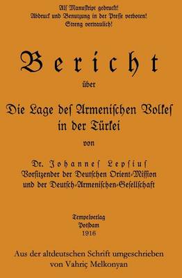 Book cover for Die Lage des Armenischen Volkes in der Turkei