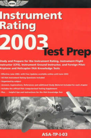 Cover of Instrument Rating Test Prep