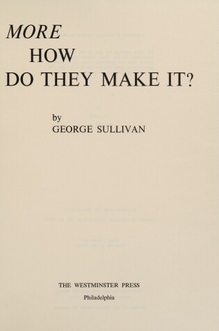 Cover of More How Do They Make It?