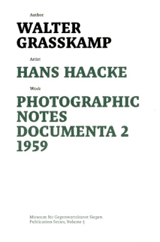 Cover of Hans Haacke